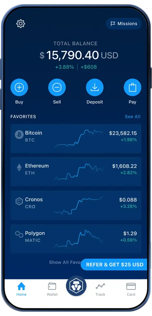 iPhone showing Crypto 极速赛车开奖官网 Earn page of the Cryptocrowd.org App